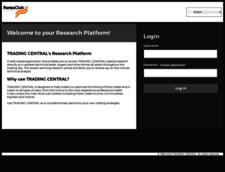forexclub.tradingcentral.com screenshot