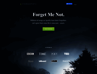 forgotify.com screenshot