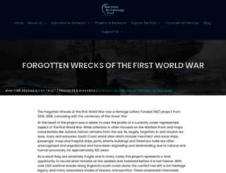 forgottenwrecks.maritimearchaeologytrust.org screenshot
