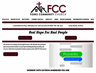 forkscommunitychurch.org screenshot