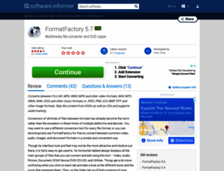 formatfactory.informer.com screenshot
