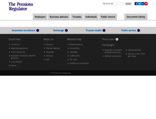 forms.thepensionsregulator.gov.uk screenshot