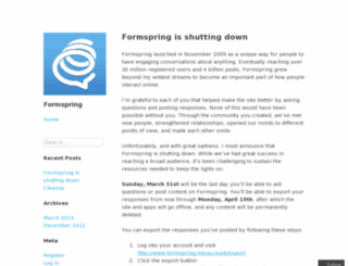 formspring.wordpress.com screenshot