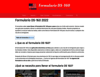 formulariods160.info screenshot