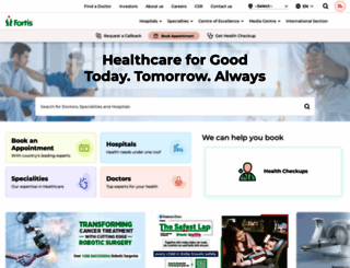 fortishealthcare.com screenshot