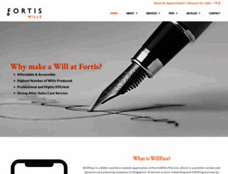 fortiswills.com.sg screenshot