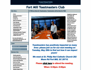 fortmilltoastmasters.org screenshot