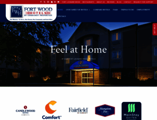 fortwoodhotels.com screenshot