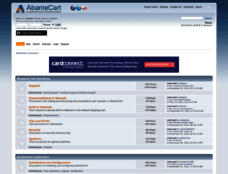 forum.abantecart.com screenshot