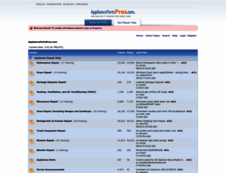 forum.appliancepartspros.com screenshot