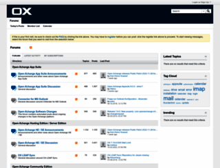 forum.open-xchange.com screenshot