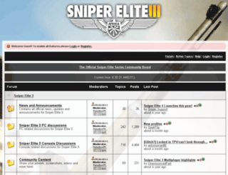 forum.sniperelite3.com screenshot