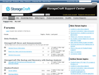 forum.storagecraft.com screenshot
