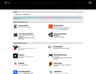 forum.unity3d.com screenshot