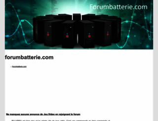 forumbatterie.com screenshot