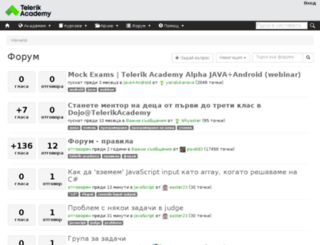 forums.academy.telerik.com screenshot
