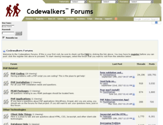 forums.codewalkers.com screenshot