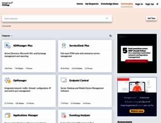 forums.manageengine.com screenshot