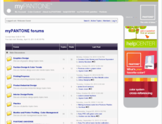 forums.pantone.com screenshot