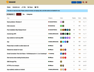 forums.ushahidi.com screenshot