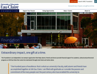 foundation.uwec.edu screenshot
