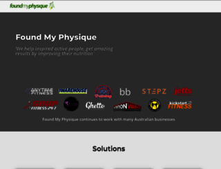 foundmyphysique.com.au screenshot