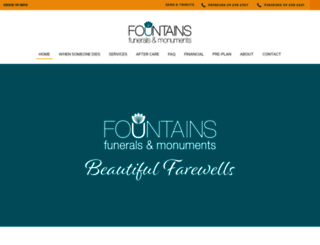 fountainsfunerals.co.nz screenshot