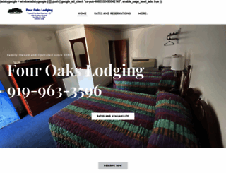 fouroakslodging.com screenshot