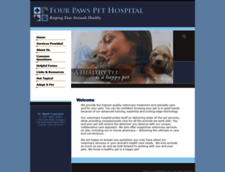 fourpawspethospital.com screenshot