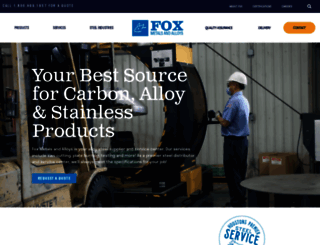 foxmetals.com screenshot