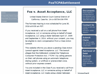 foxtcpasettlement.com screenshot
