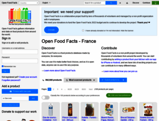 fr-en.openfoodfacts.org screenshot