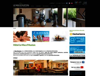 fr.hotel-mas-huston.com screenshot