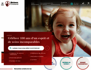 fr.shrinershospitalsforchildren.org screenshot