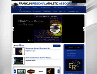 fraasports.org screenshot