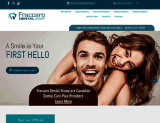 fraccarodentalgroup.com screenshot