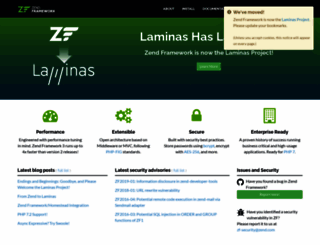 framework.zend.com screenshot