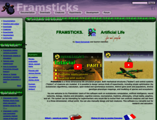 framsticks.com screenshot