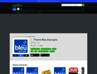 francebleugascogne.radio.fr screenshot