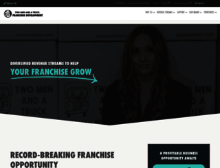 franchise.twomenandatruck.com screenshot