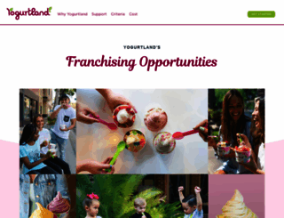 franchise.yogurt-land.com screenshot