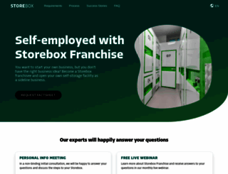 franchise.yourstorebox.com screenshot