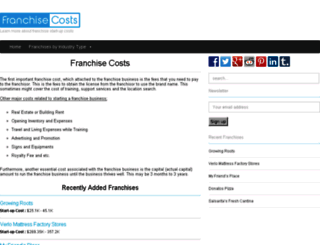 franchisecosts.net screenshot