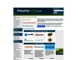 franchisefinder.co.za screenshot