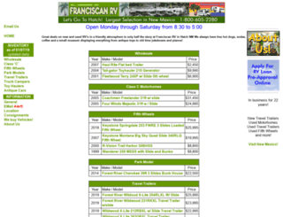 franciscanrv.com screenshot