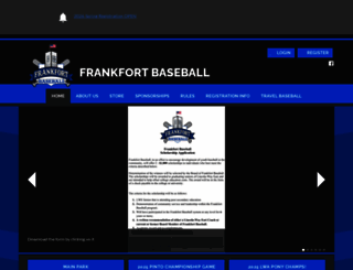 frankfortbaseball.com screenshot