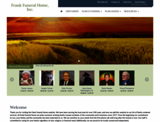 frankfuneralhome.net screenshot