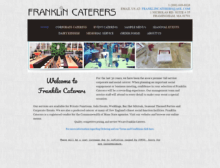 franklincaterers.com screenshot