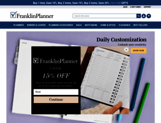 franklinplanner.com screenshot