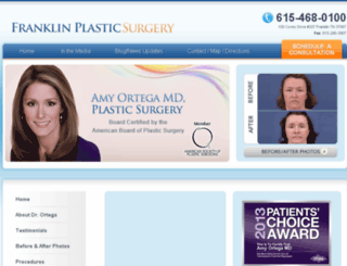 franklinplasticsurgery.net screenshot